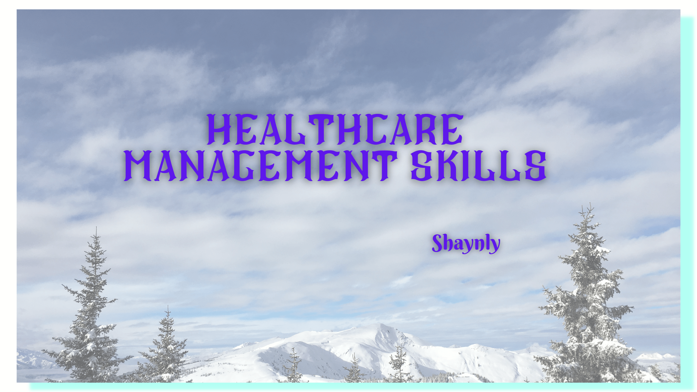 Healthcare management Skills 2