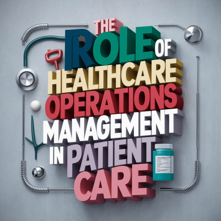 The Role of Healthcare Operations Management in Patient Care